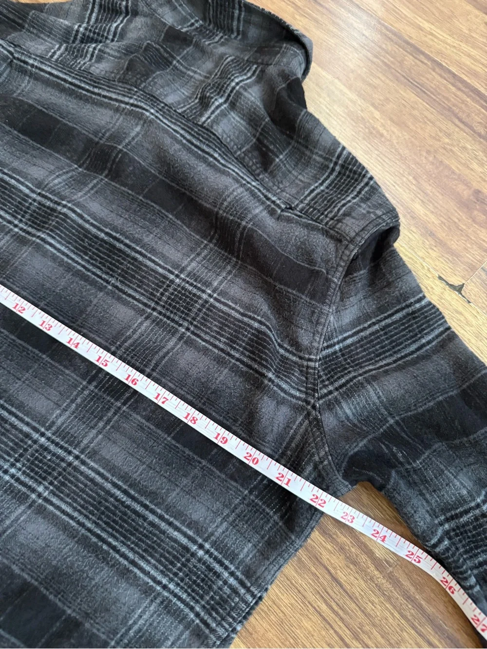 George Men's Casual Button-Down Plaid Shirt - Black & Gray